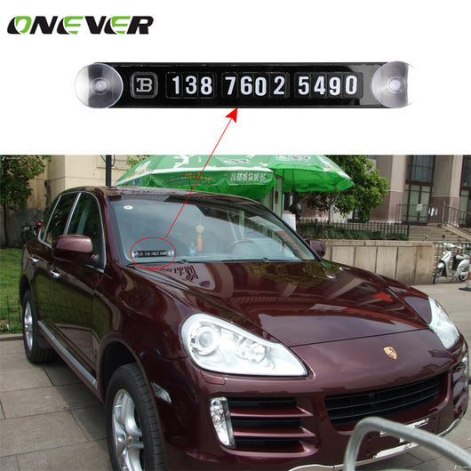Car Magnetic Temporary Car Parking Card Car Styling Luminous Phone Number Card Car Notification Plate Sucker Plate 14.3*2.1cm
