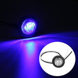5 Colors 12V 1" Universal Car Truck Trailer Mini Small Round LED Bullet Button Side Marker Lights Signal Lamp Waterproof