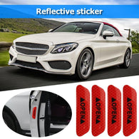 4pcs Car Door Sticker Decal Warning Tape Auto Reflective Stickers Reflective Strips Car-styling 5 Colors Safety Mark Accesories