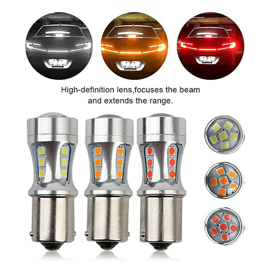 2pcs Led Car 1156 LED BA15S P21W S25 18 Led 3030 Chip 6000K White Red Yellow Brake Light Reverse Light DRL Car Tail Light